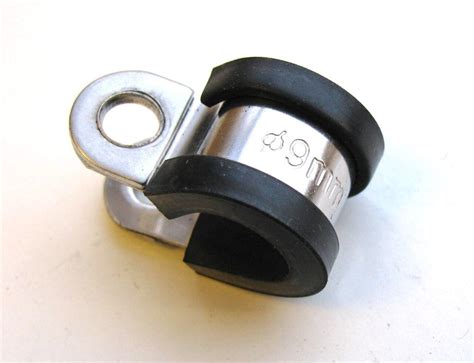 metal bracket clips on to shape rubber tube|pipe brackets.